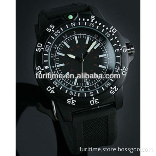 2014 New OEM Design Mens Black Military Functional Bezel fashion silicone chronograph watch high Quality